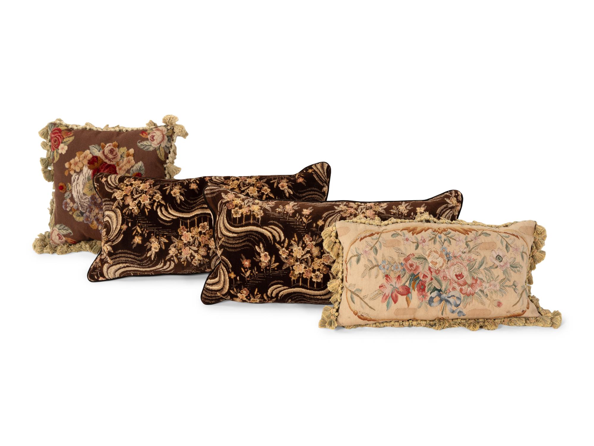 A Group of Four Antique Pillows