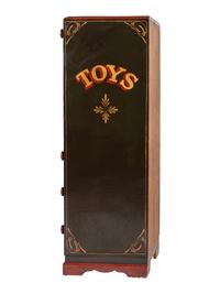 A Paint Decorated Pine Toy Cupboard
