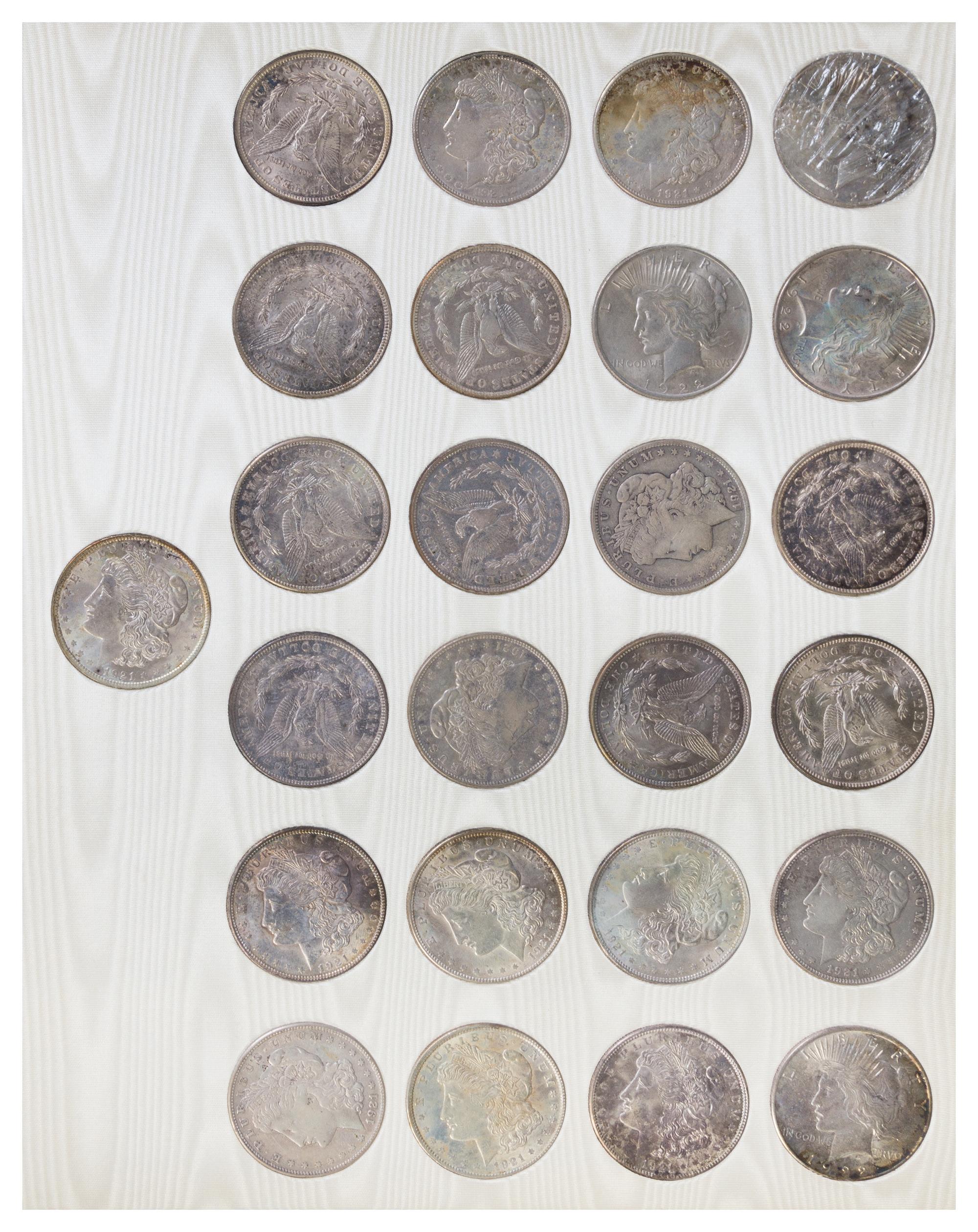 A Set of Twenty-Five Morgan Silver Dollars