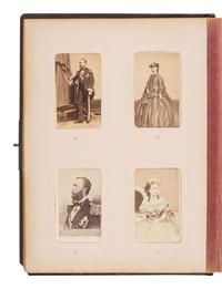 [Mexico - Early Photography]. Second Mexican Empire, CDV album documenting the reign of Maximilian I of Mexico, ca 1864-1867.