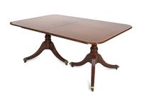 A Regency Style Mahogany Two-pedestal Dining Table by Baker — 20TH CENTURY