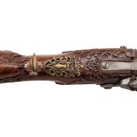 Contemporary Flintlock Jaeger Rifle in the Style of Johann Gratzl