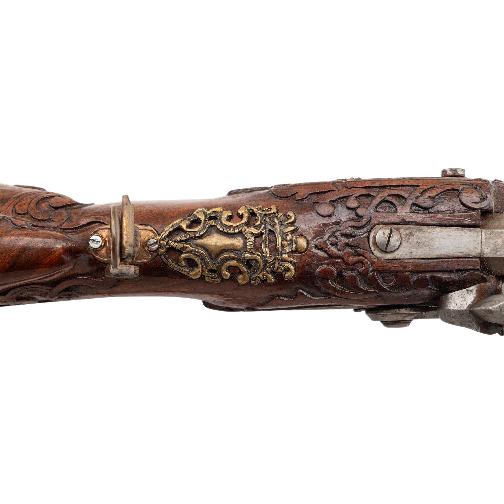 Contemporary Flintlock Jaeger Rifle in the Style of Johann Gratzl