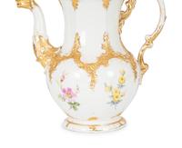 A Meissen Porcelain Coffee Pot with Floral Decoration and Figural Spout — 19TH CENTURY