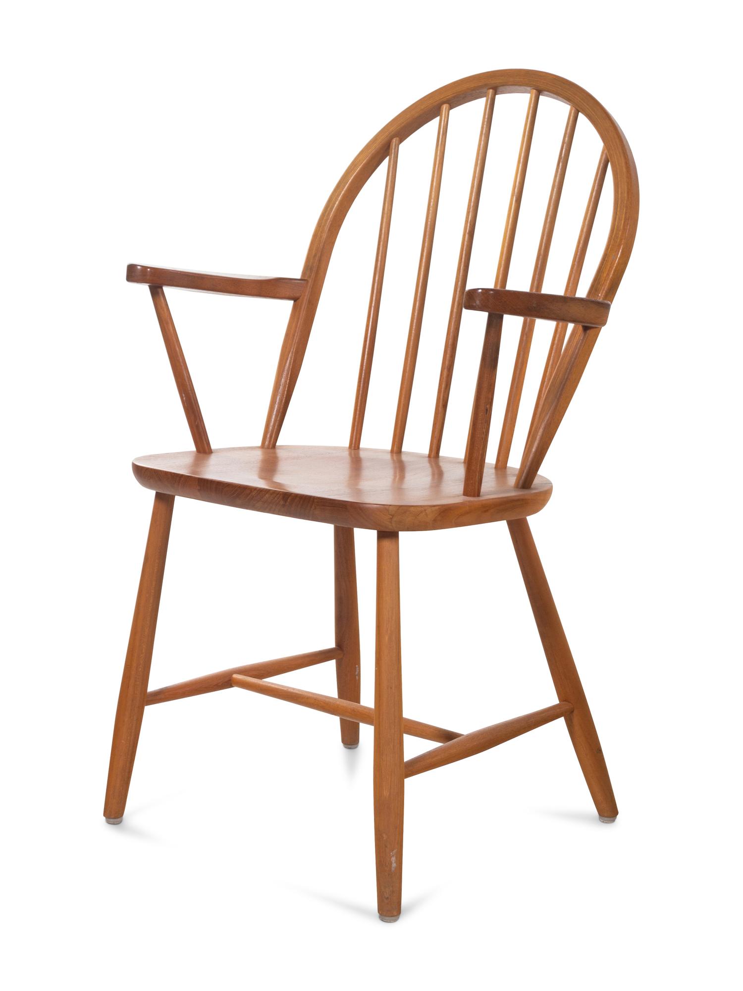 A Modern Teak Table and Four Chairs