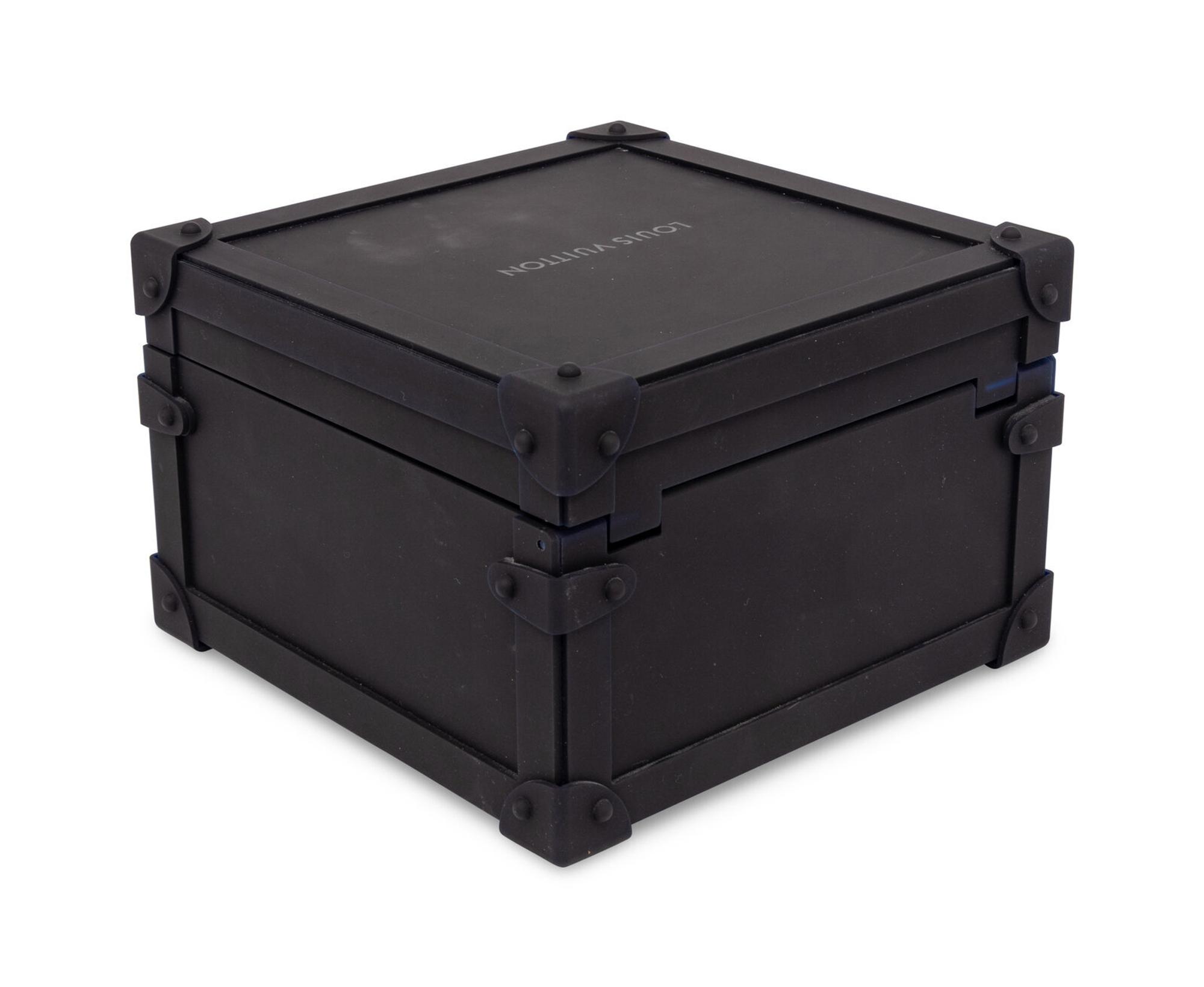 LOUIS VUITTON, BLACK JEWELRY BOX