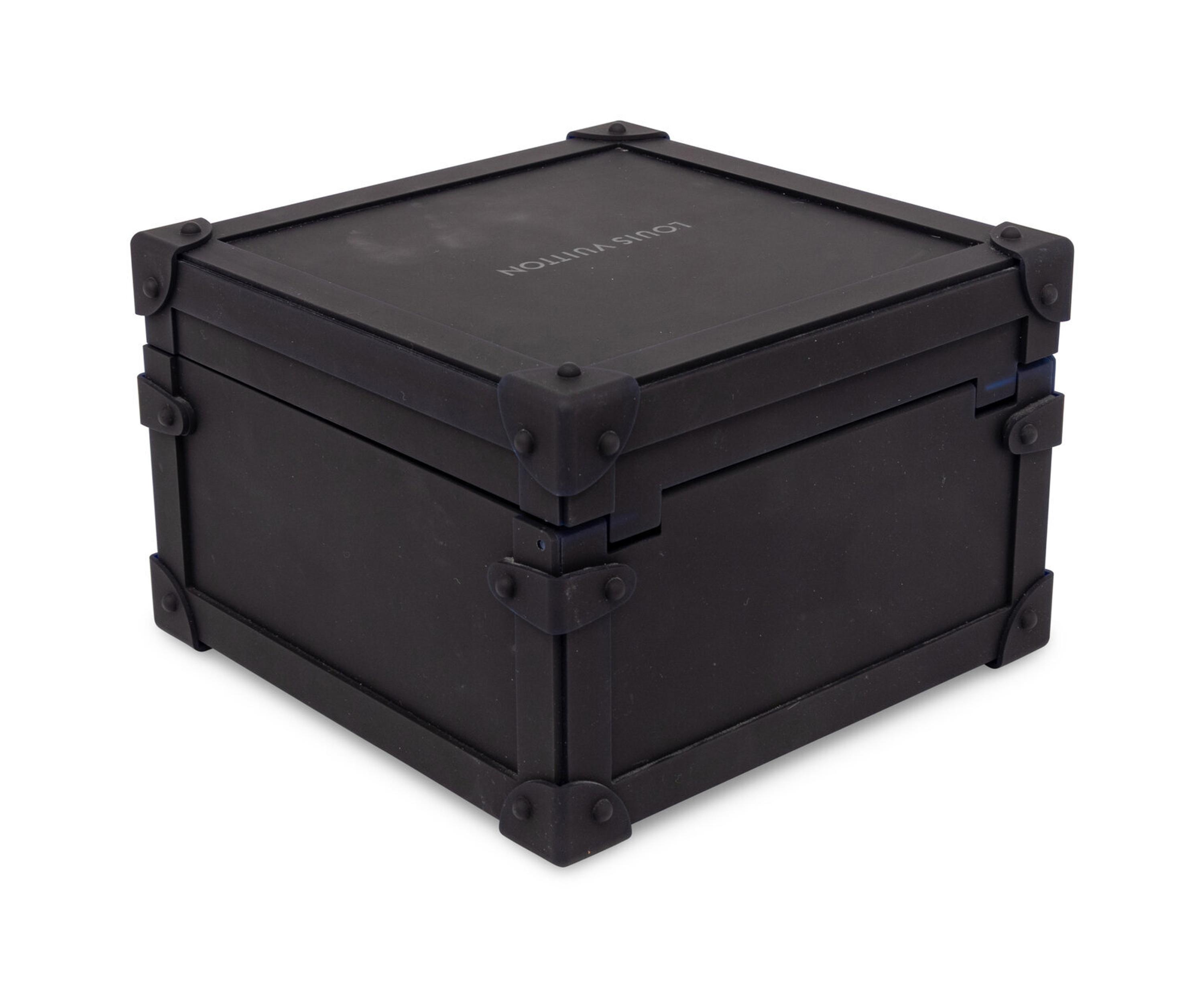 LOUIS VUITTON, BLACK JEWELRY BOX