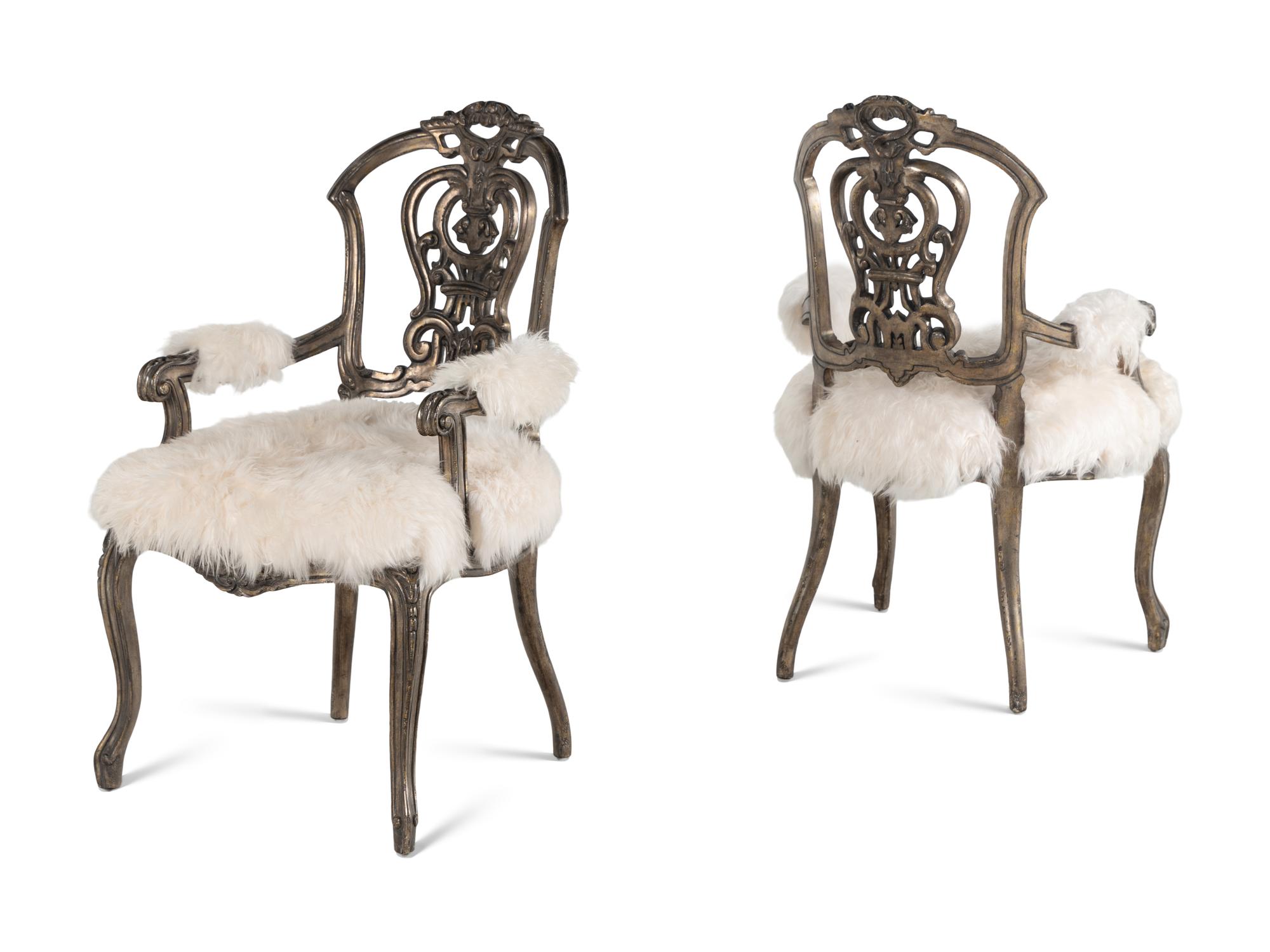 A Pair of Ebanista Dauphine II Armchairs