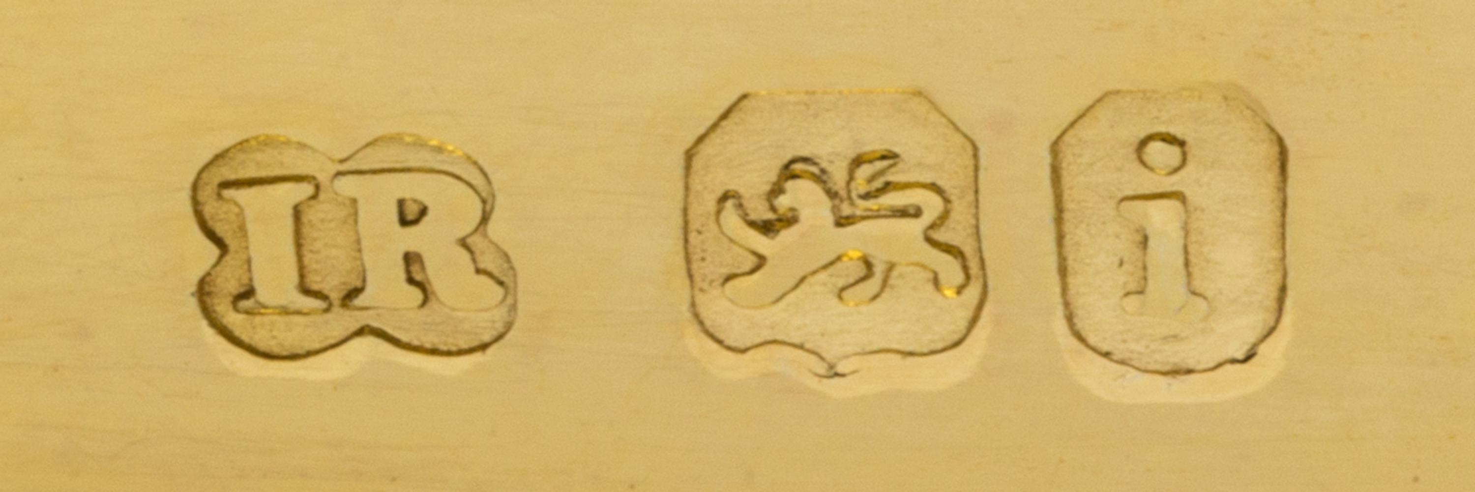A Near Pair of George IV Silver-Gilt Boxes, John Reily, London, 1824, the lid having a foliate rim, the top engraved with a floral and