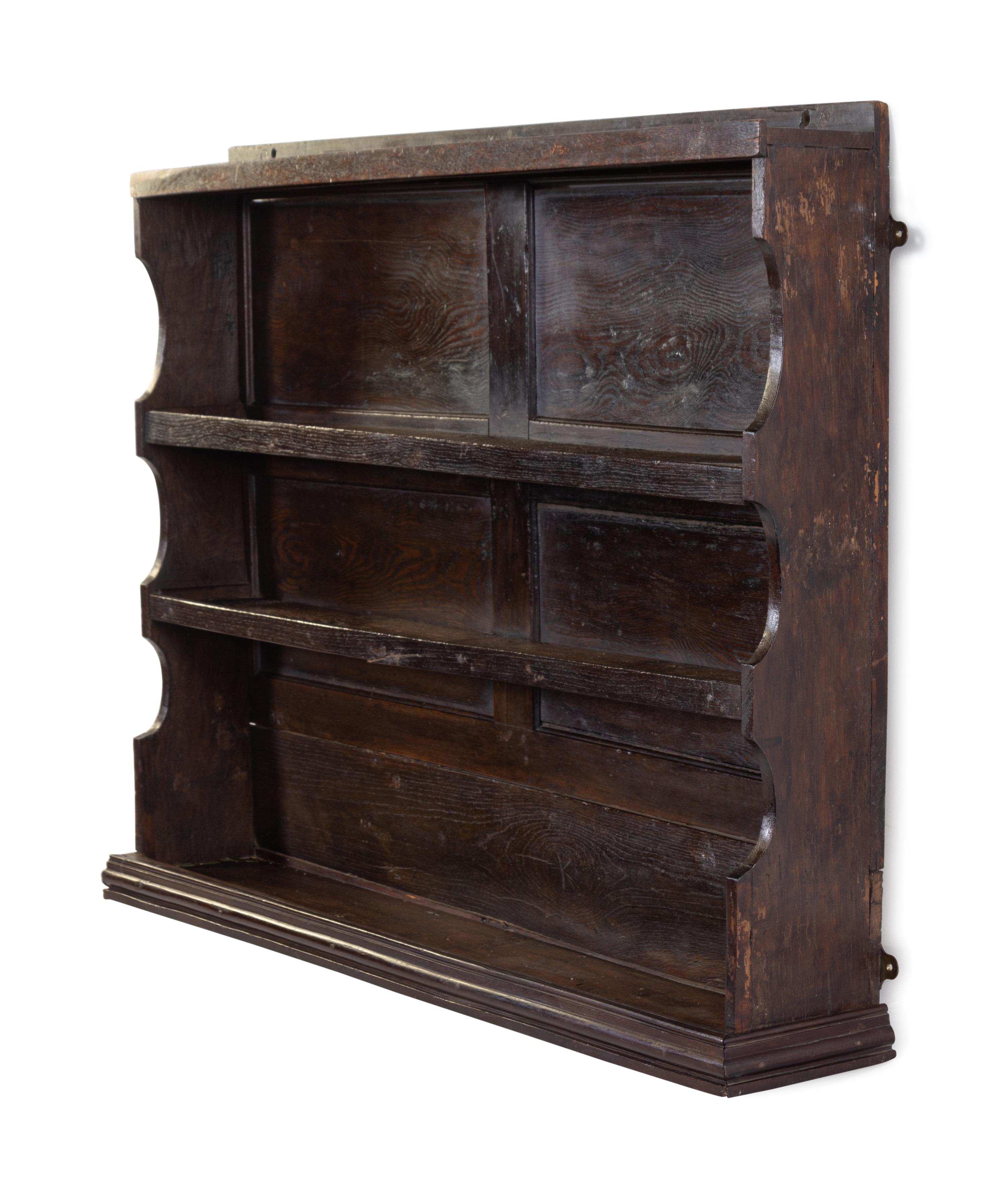 An English Oak Plate Rack — 19th Century