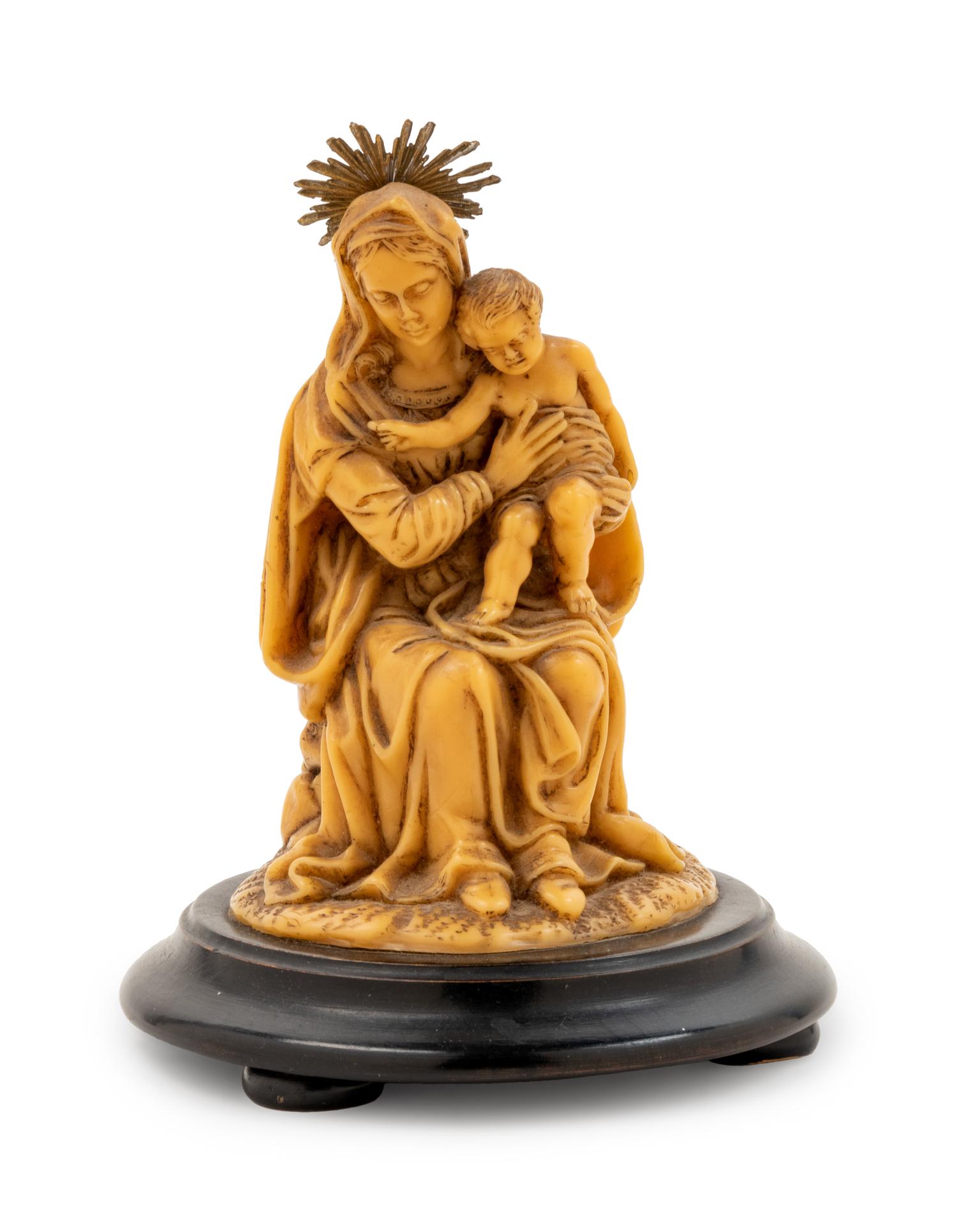 A Continental Carved Wax Sculpture