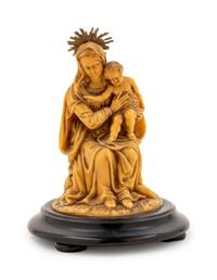 A Continental Carved Wax Sculpture