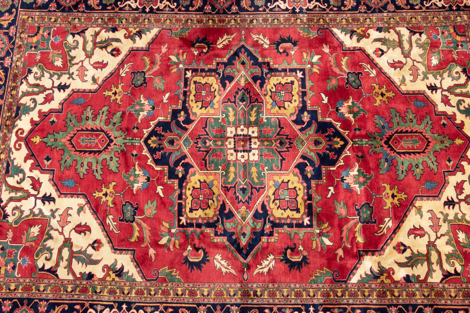 An Indo-Heriz Wool Rug