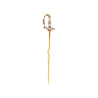 YELLOW GOLD AND ENAMEL SWORD PIN