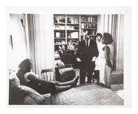 [KING, Martin Luther, Jr. (1929-1968)]. Press photograph of Richard Nixon visiting Coretta Scott King at her Atlanta home following Dr. King's death. 10 April 1968. COMBINED WITH #68.