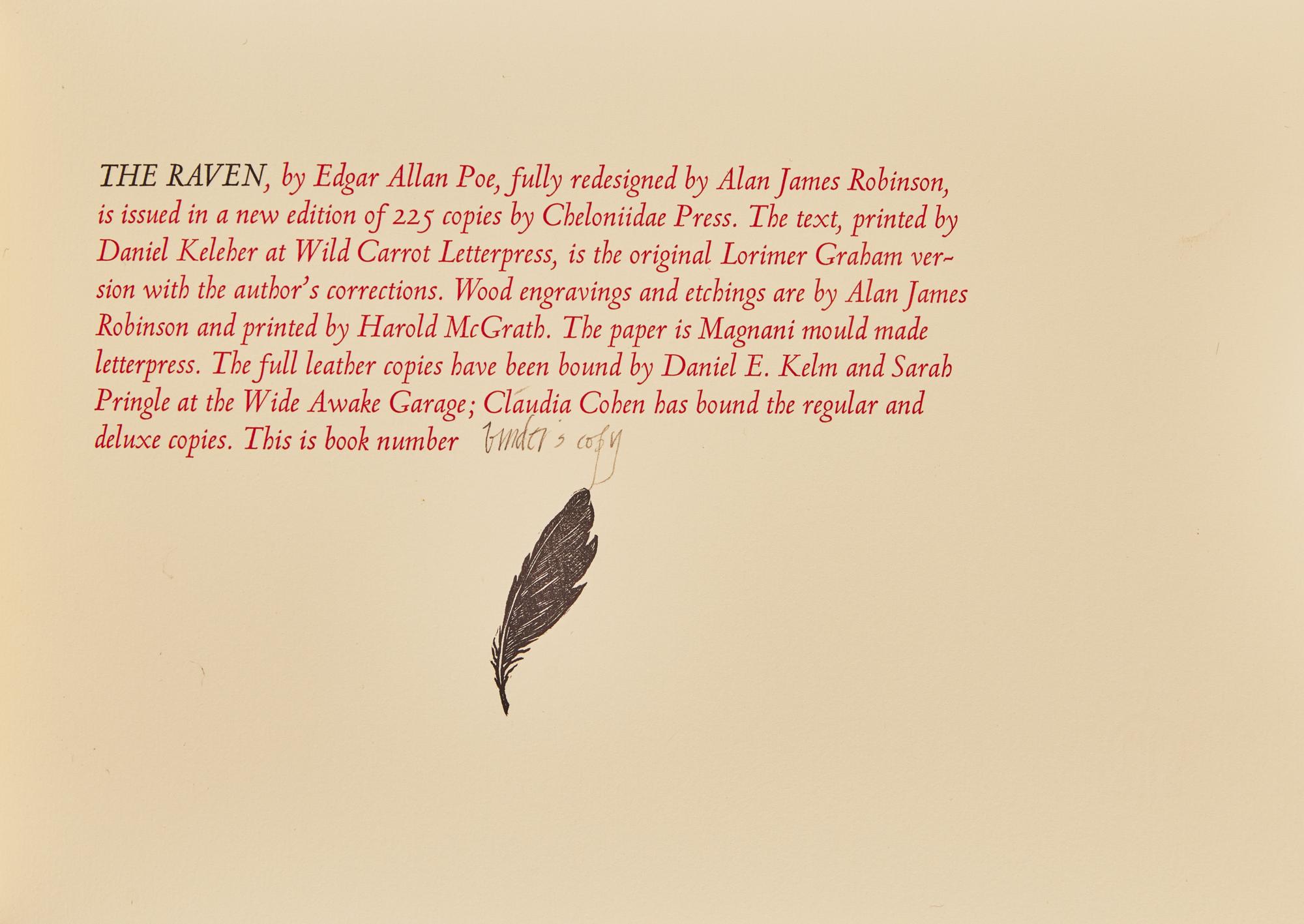 [Cheloniidae Press] Poe, Edgar Allan. The Raven