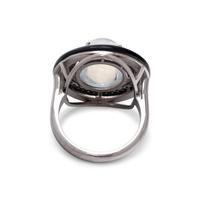 MOONSTONE AND DIAMOND RING