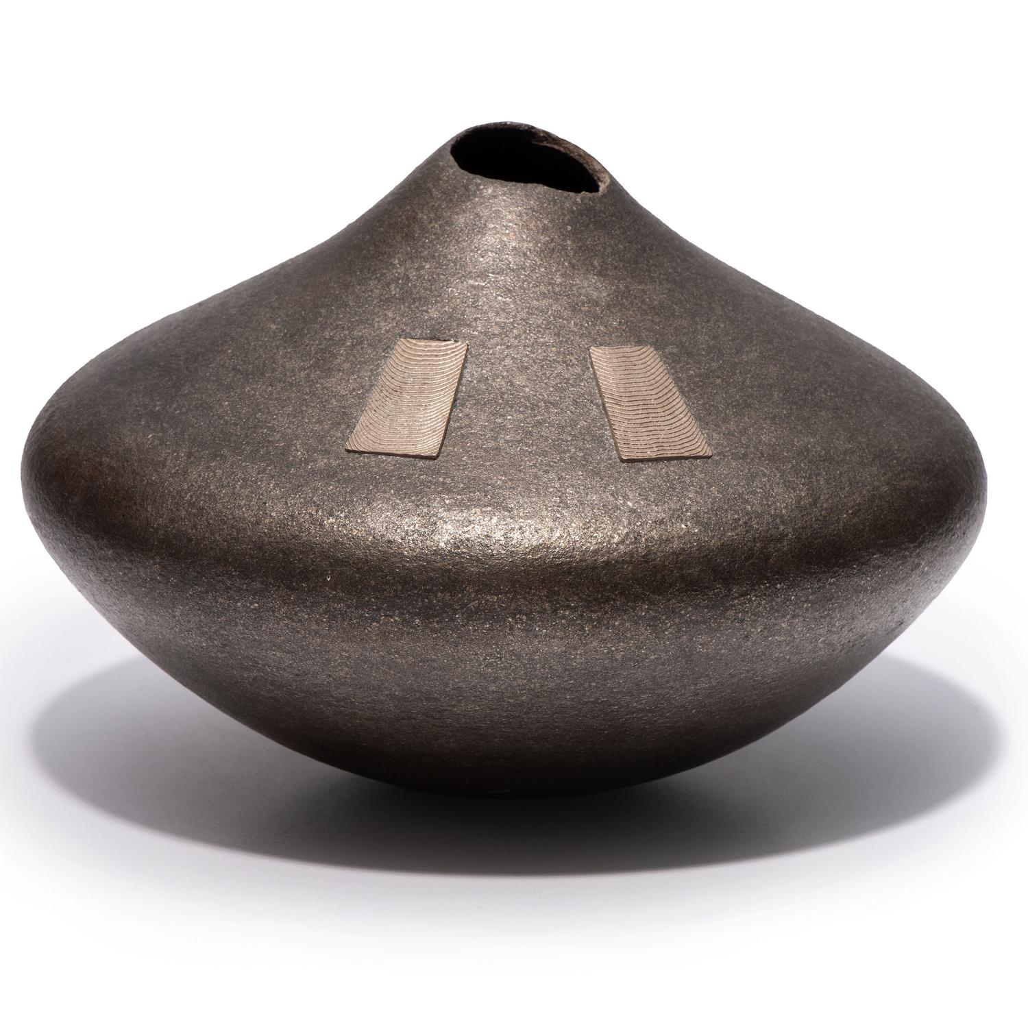 Micaceous Blackware Pottery Jar