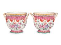A Pair of Samson Porcelain Jardinières