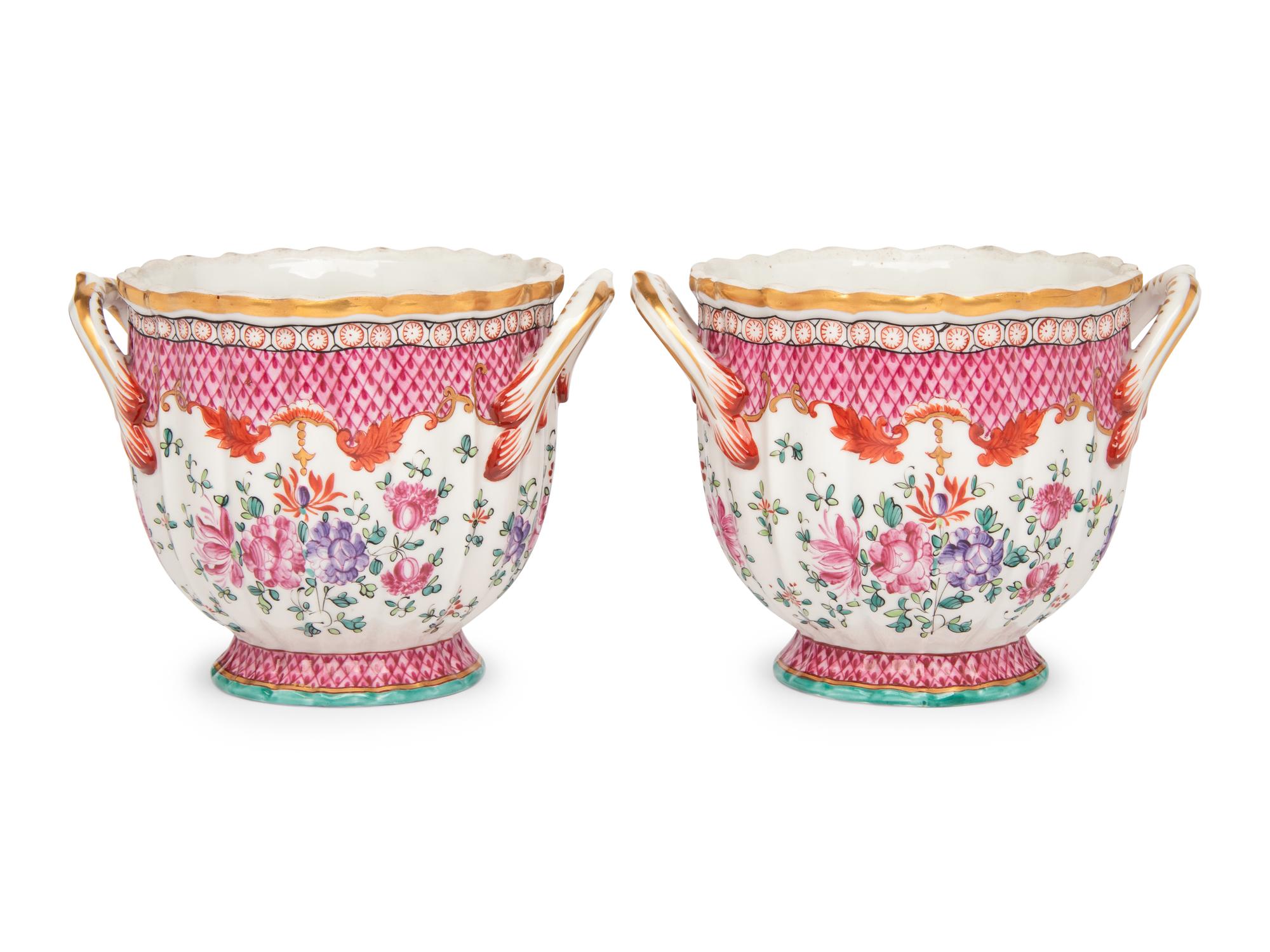 A Pair of Samson Porcelain Jardinières