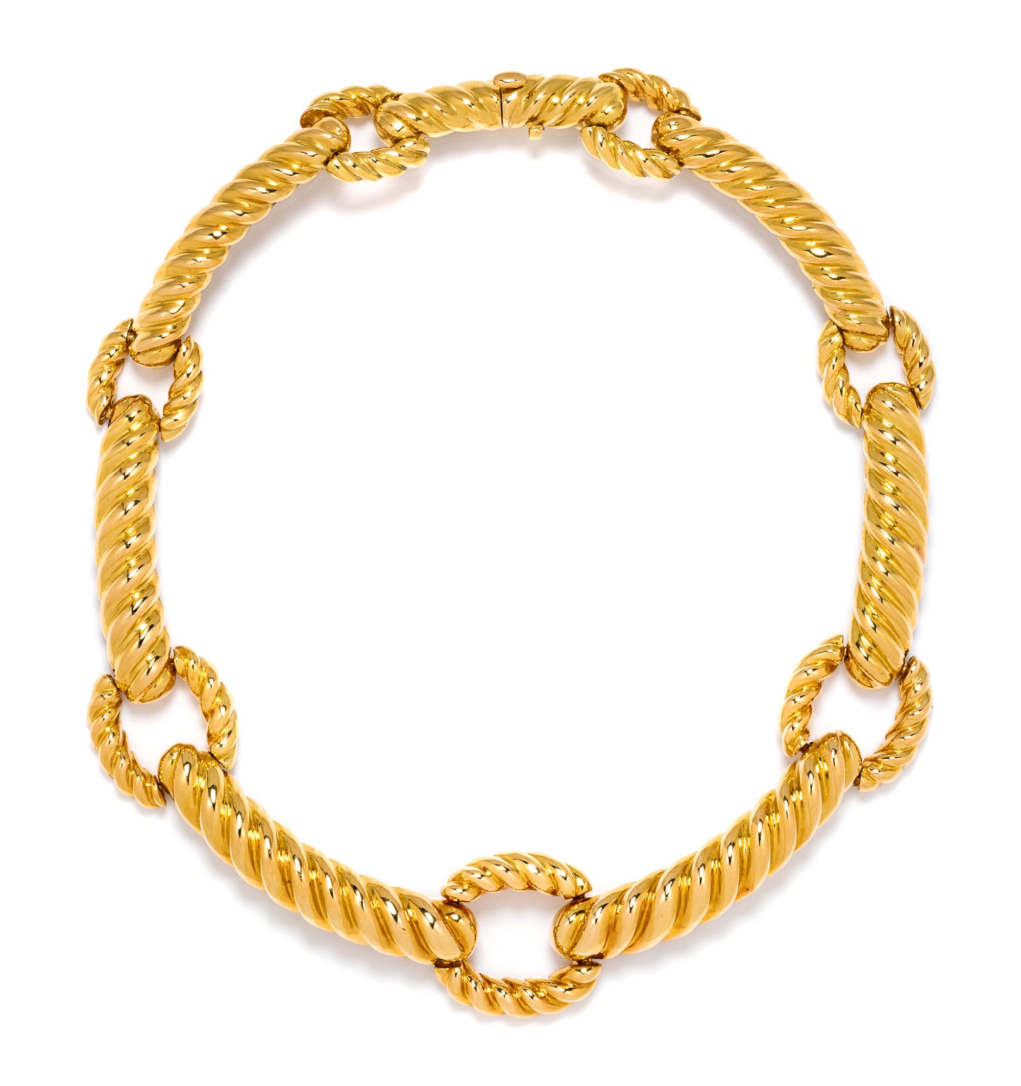 An 18 Karat Yellow Gold Collar Necklace, David Webb, 86.90 dwts.