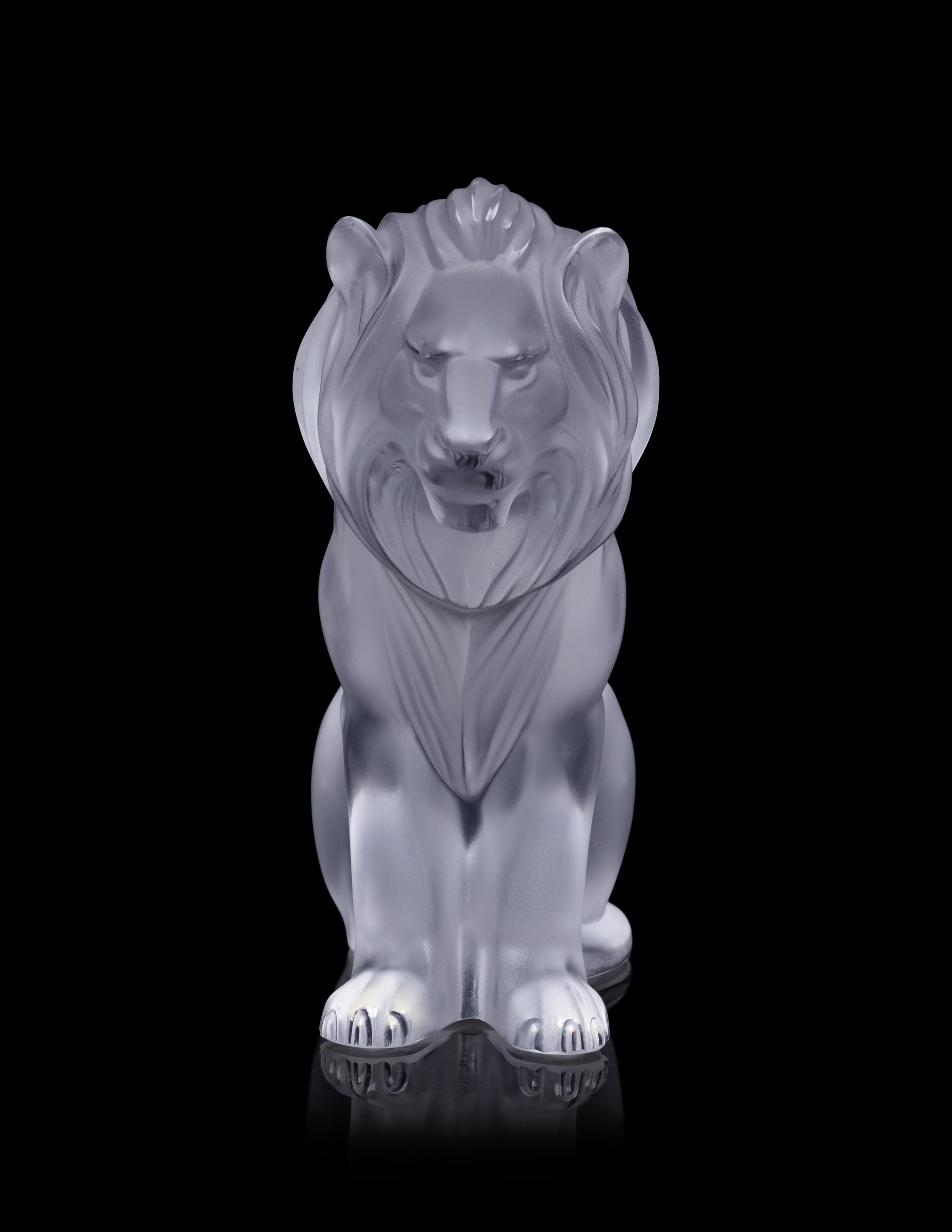 A Lalique Lion Figure