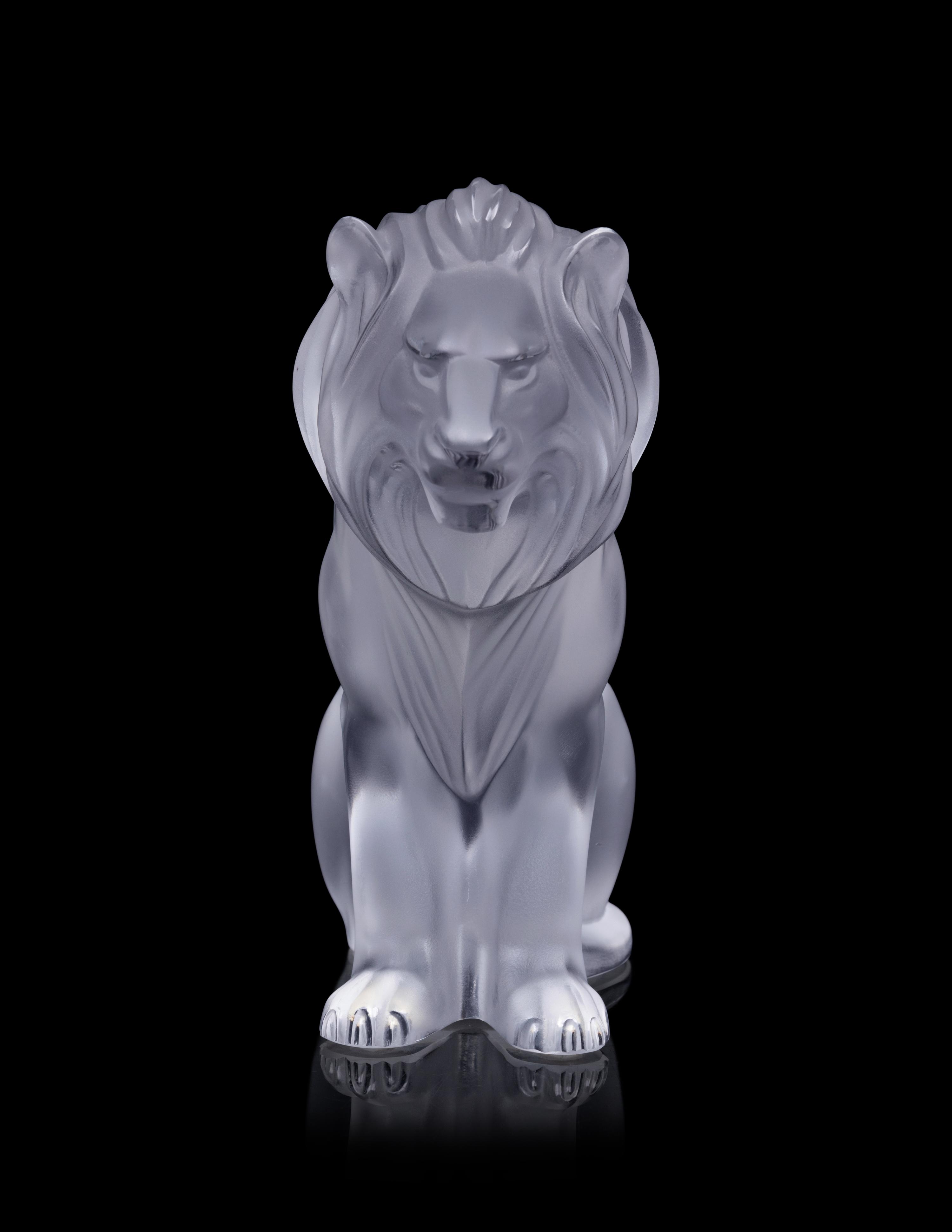 A Lalique Lion Figure