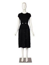 Chanel Black Sequined Dress, Belt, and Scarf, Autumn 2004