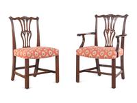 A Set of Eight George III Style Mahogany Dining Chairs