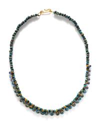 An Egyptian Glass Eye Bead Necklace