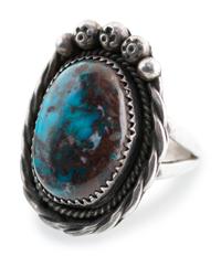 Navajo Silver and Bisbee Turquoise Ring
