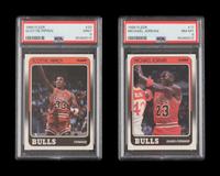 A Group of 1988 Fleer Michael Jordan and Scottie Pippen PSA Graded Basketball Cards