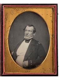 [MILITARIA - EARLY PHOTOGRAPHY]. Half plate daguerreotype featuring a US naval officer.