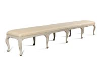 A Gustavian Style White-Painted Bench