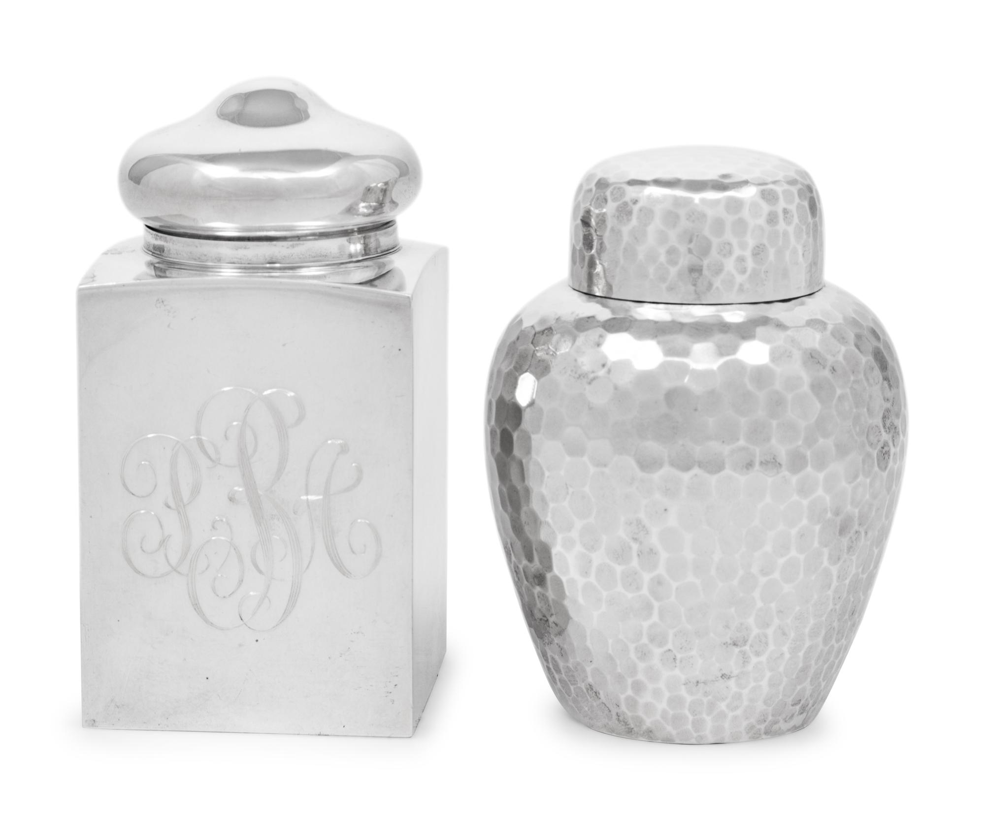 An American Silver Tea Caddy