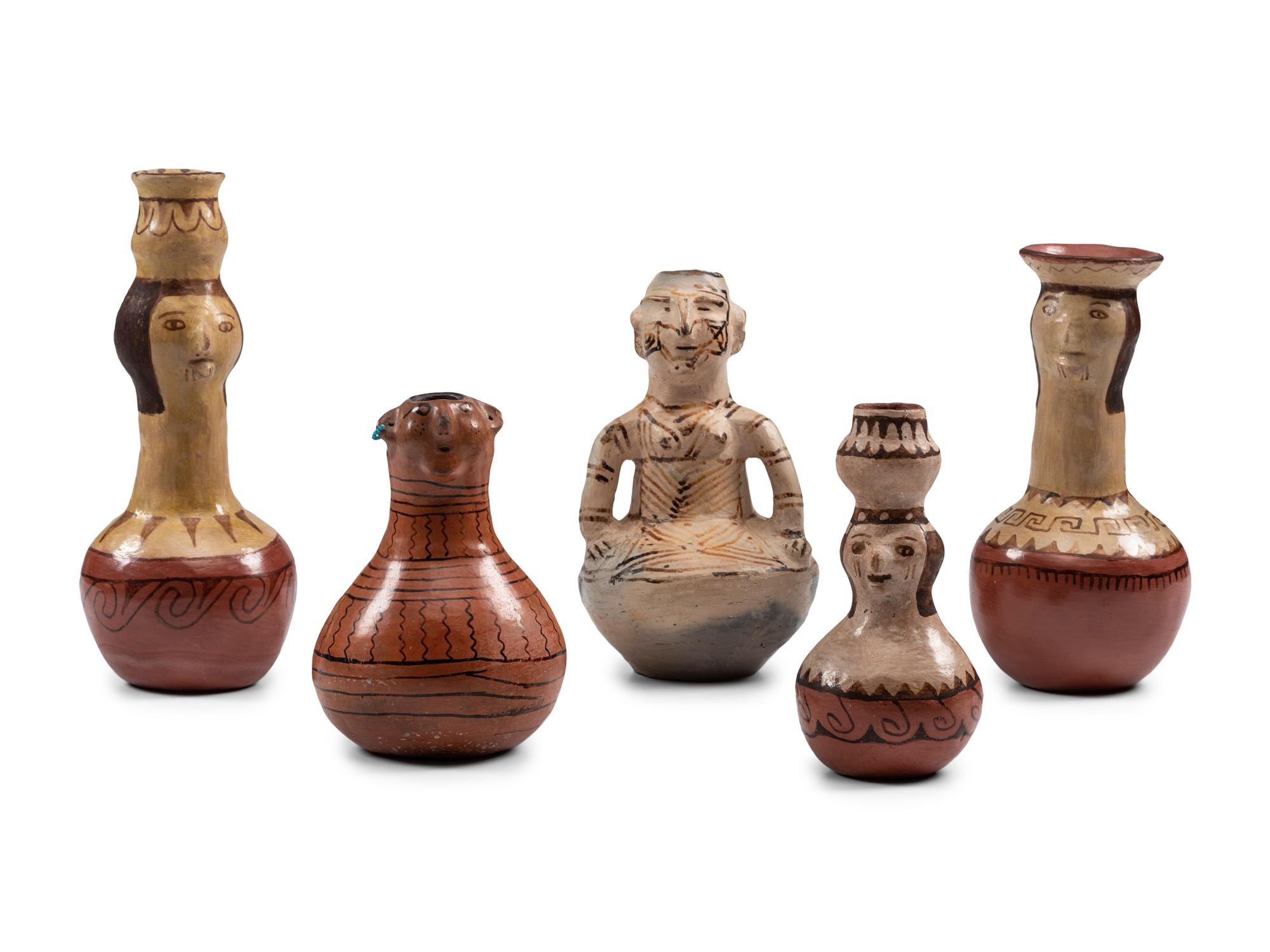 Maricopa and Tohono O'odham Figural Pottery Vases