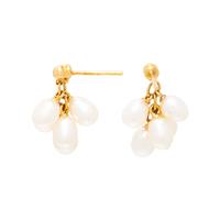 MIKIMOTO, YELLOW GOLD AND CULTURED PEARL EARRINGS