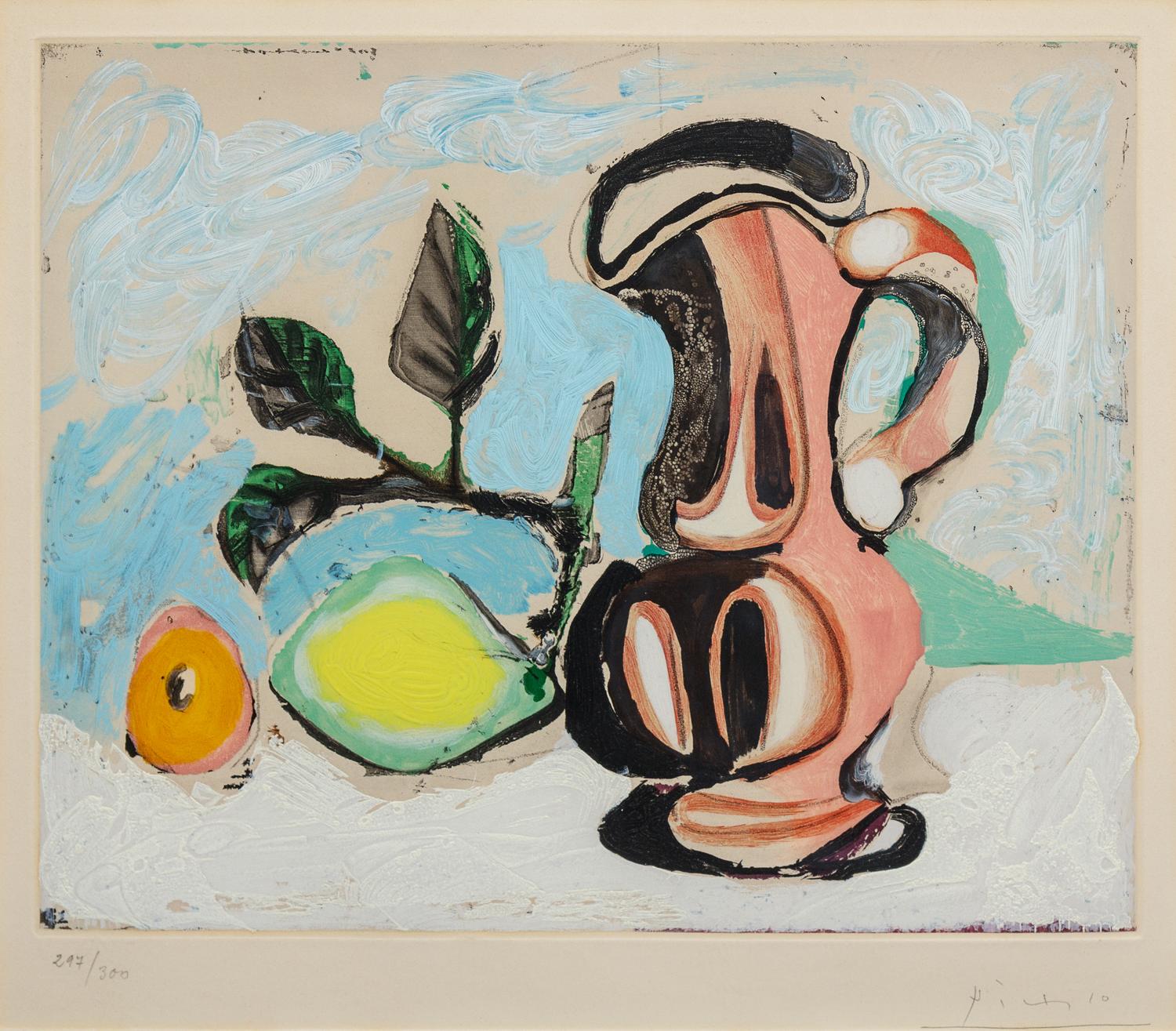 Nature Morte au Citron et un Pichet Rouge