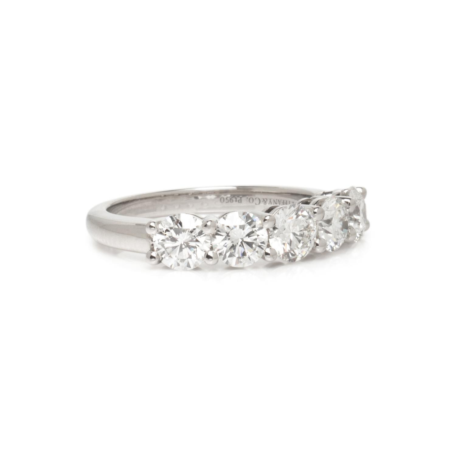 TIFFANY & CO., PLATINUM AND DIAMOND RING