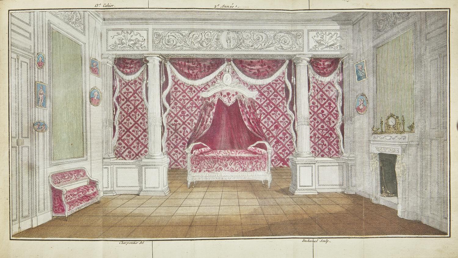 [Color-Plate Books] Cabinet des Modes, ou les modes nouvelles, décrites d'une manière claire & précise, & représentées par des planches en Tailledouce, enluminées.