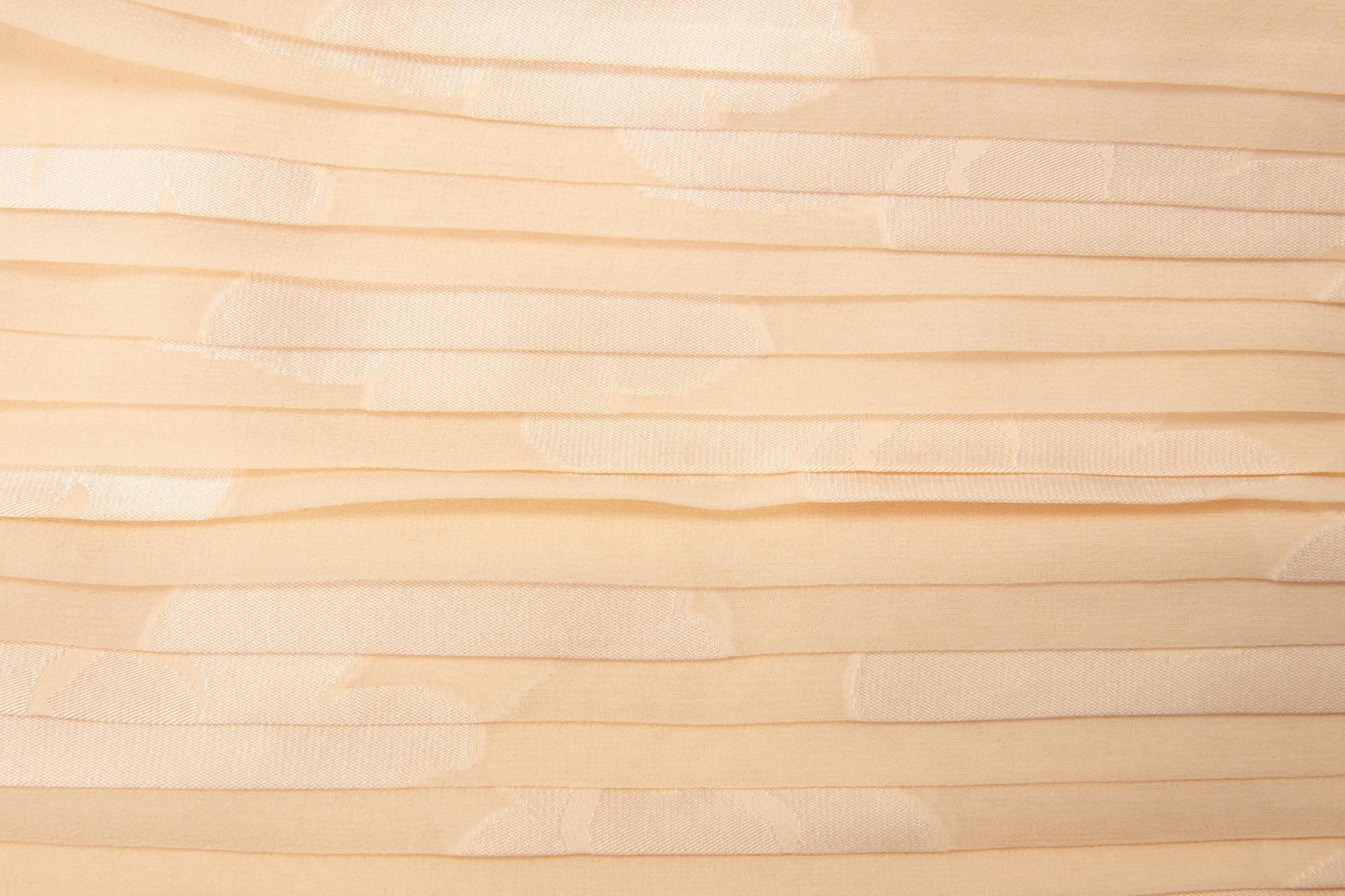 Galanos Cream Satin Halter Dress and Scarf, 1970s