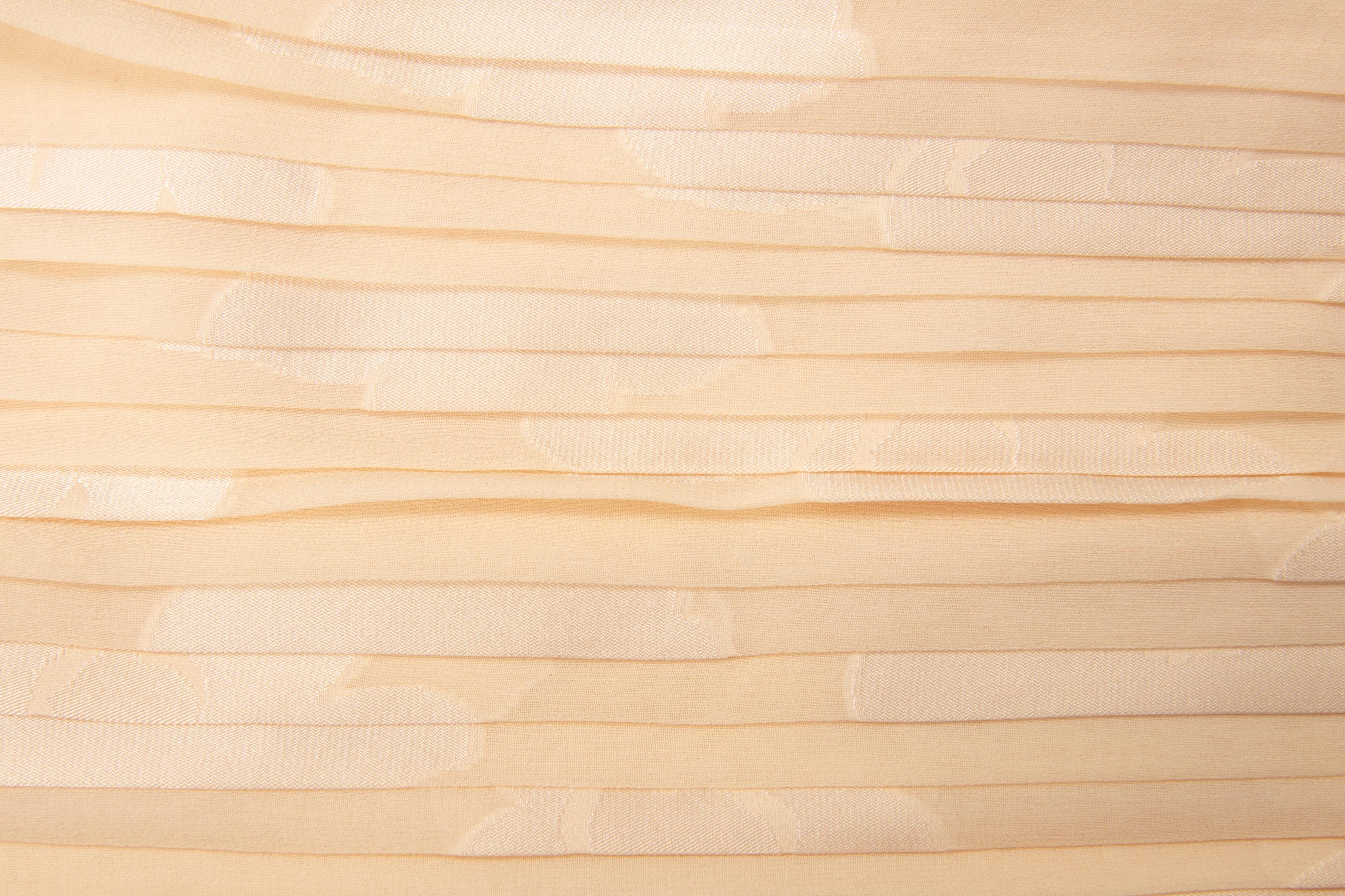 Galanos Cream Satin Halter Dress and Scarf, 1970s