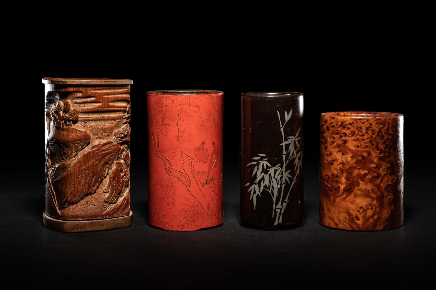 Four Chinese Brushpots, Bitong