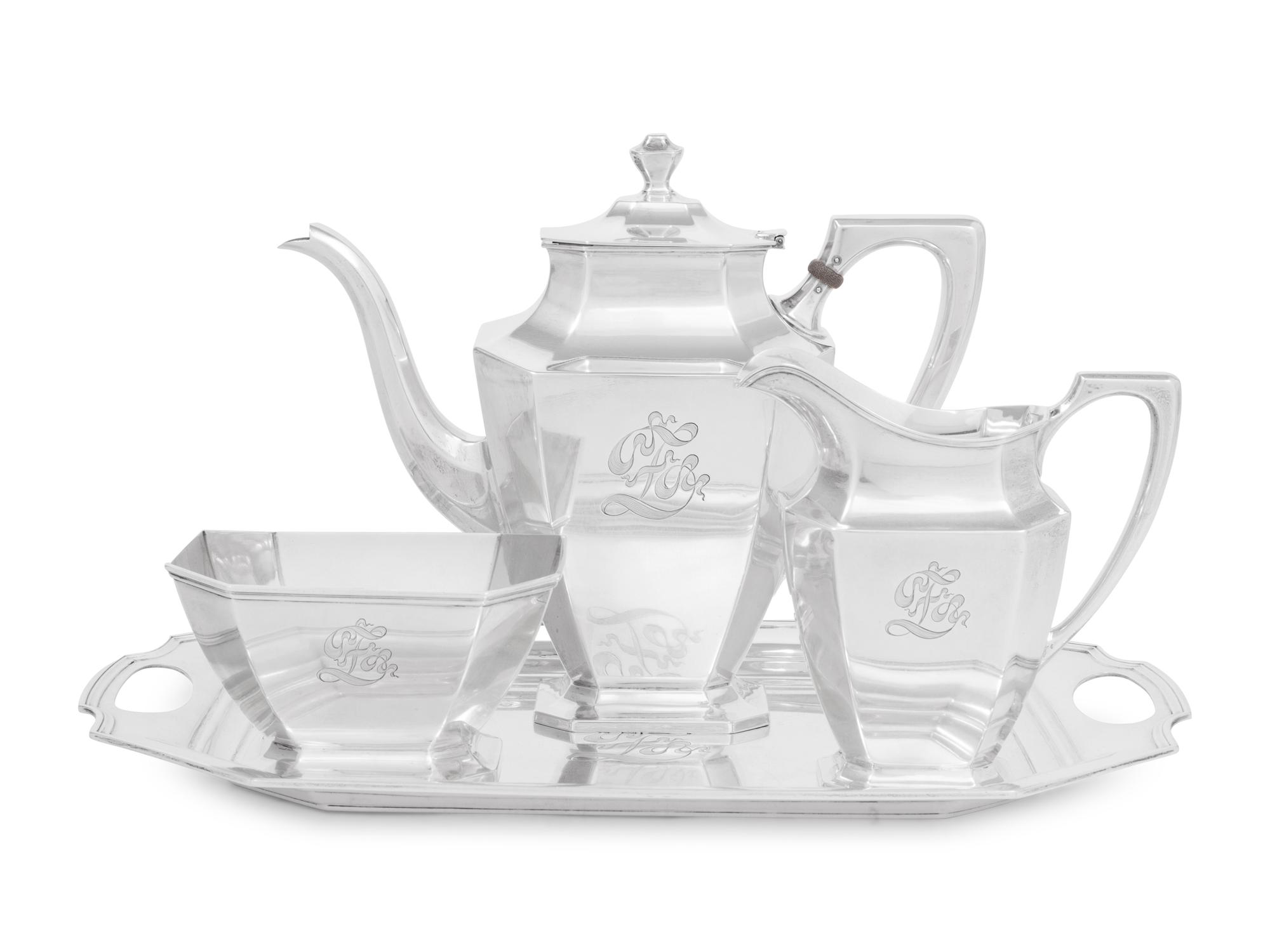 An American Silver Three-Piece Tea Service