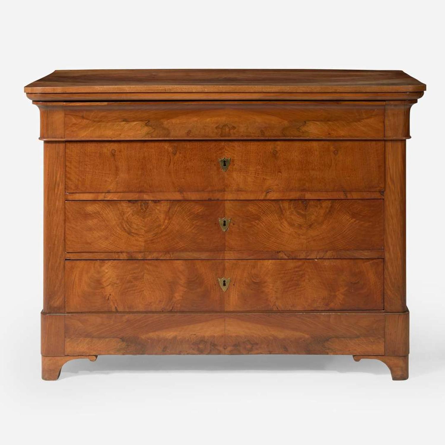 A Restauration walnut four-drawer commode circa 1830