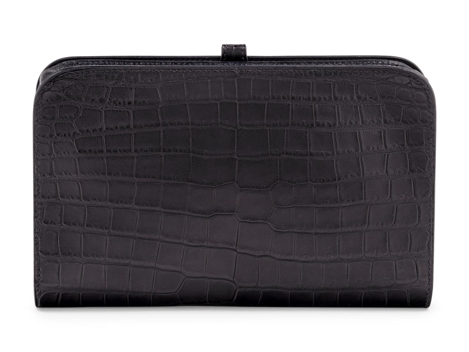Hermès Crocodile Dogon Duo Wallet, 2010s