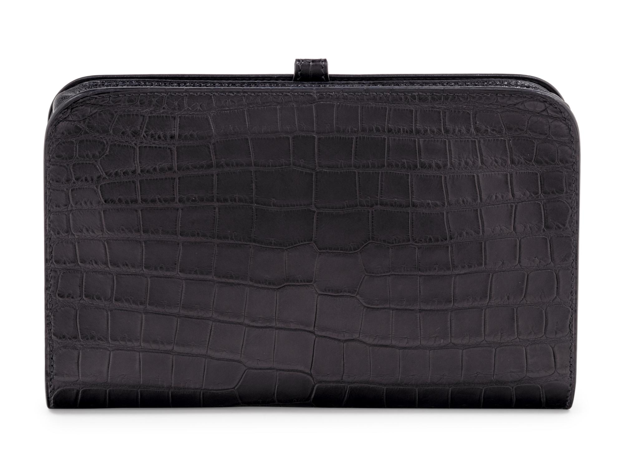 Hermès Crocodile Dogon Duo Wallet, 2010s