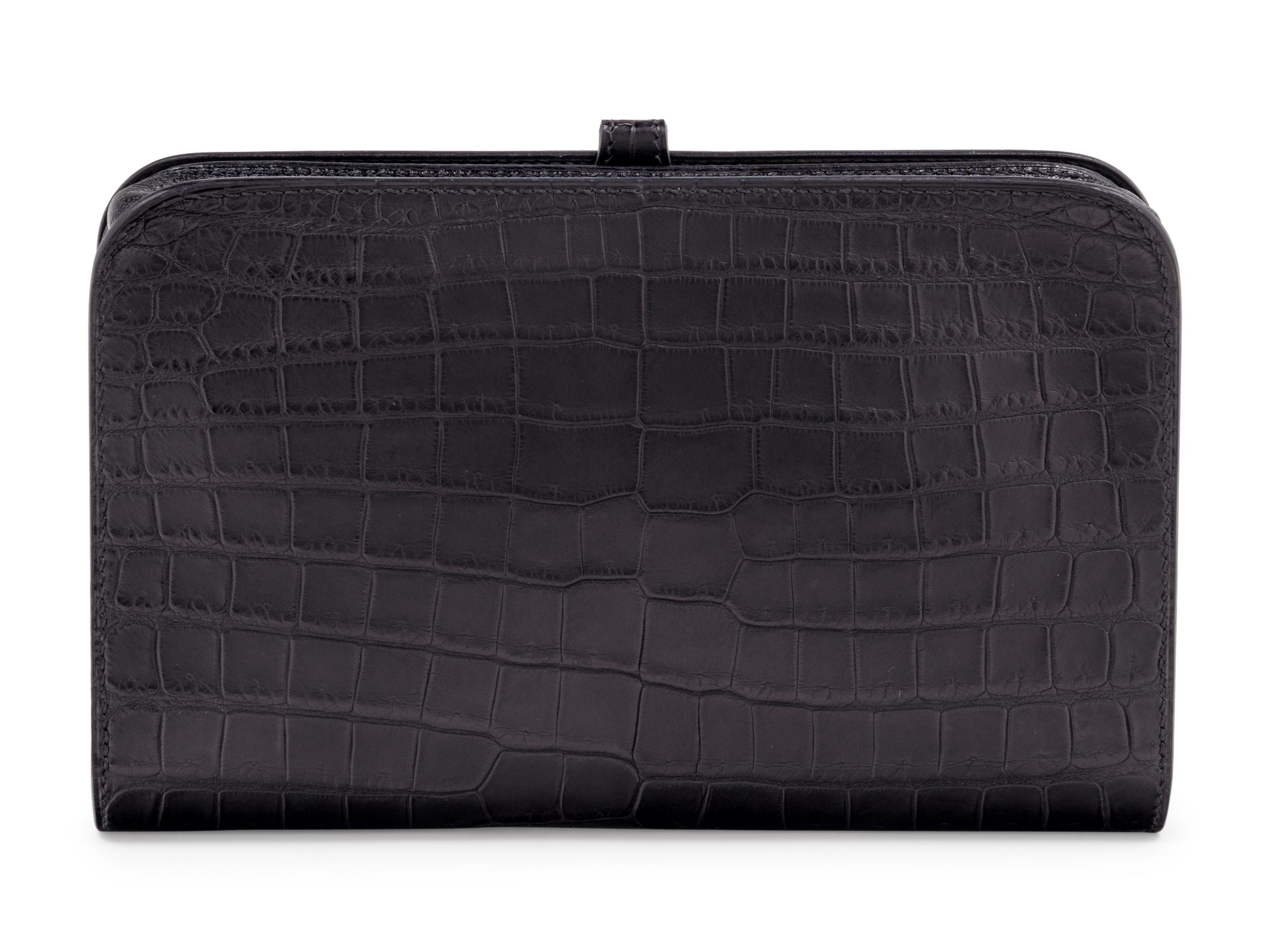 Hermès Crocodile Dogon Duo Wallet, 2010s