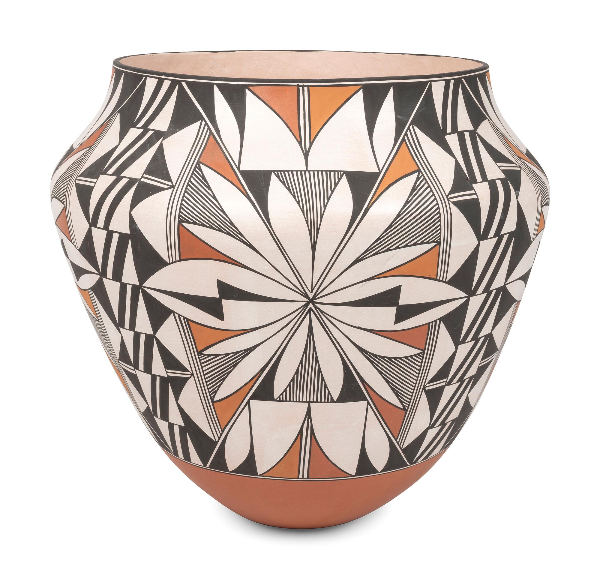 Large Polychrome Pottery Olla