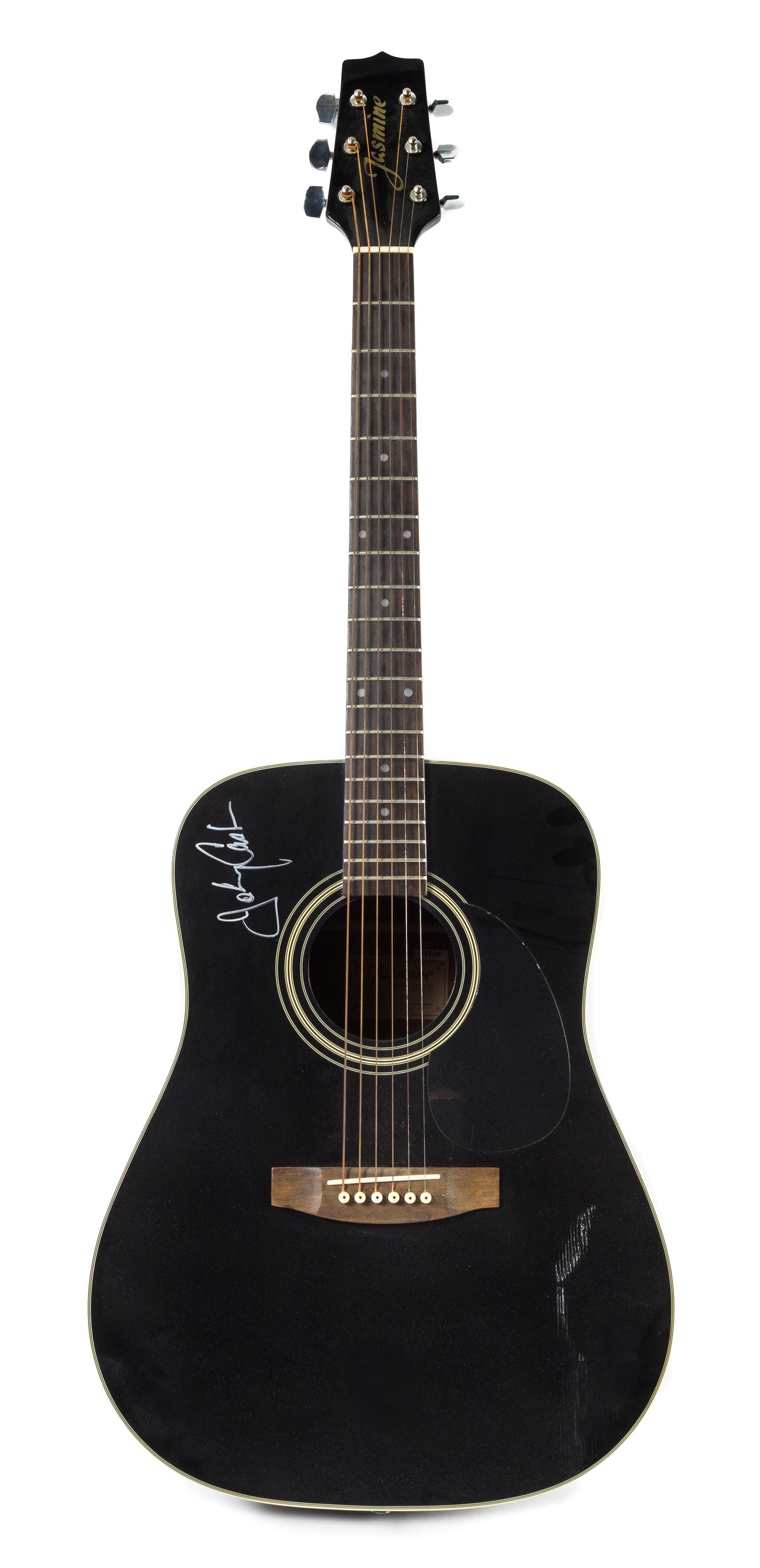 A Johnny Cash Autographed Guitar Length 41 1/2 inches.